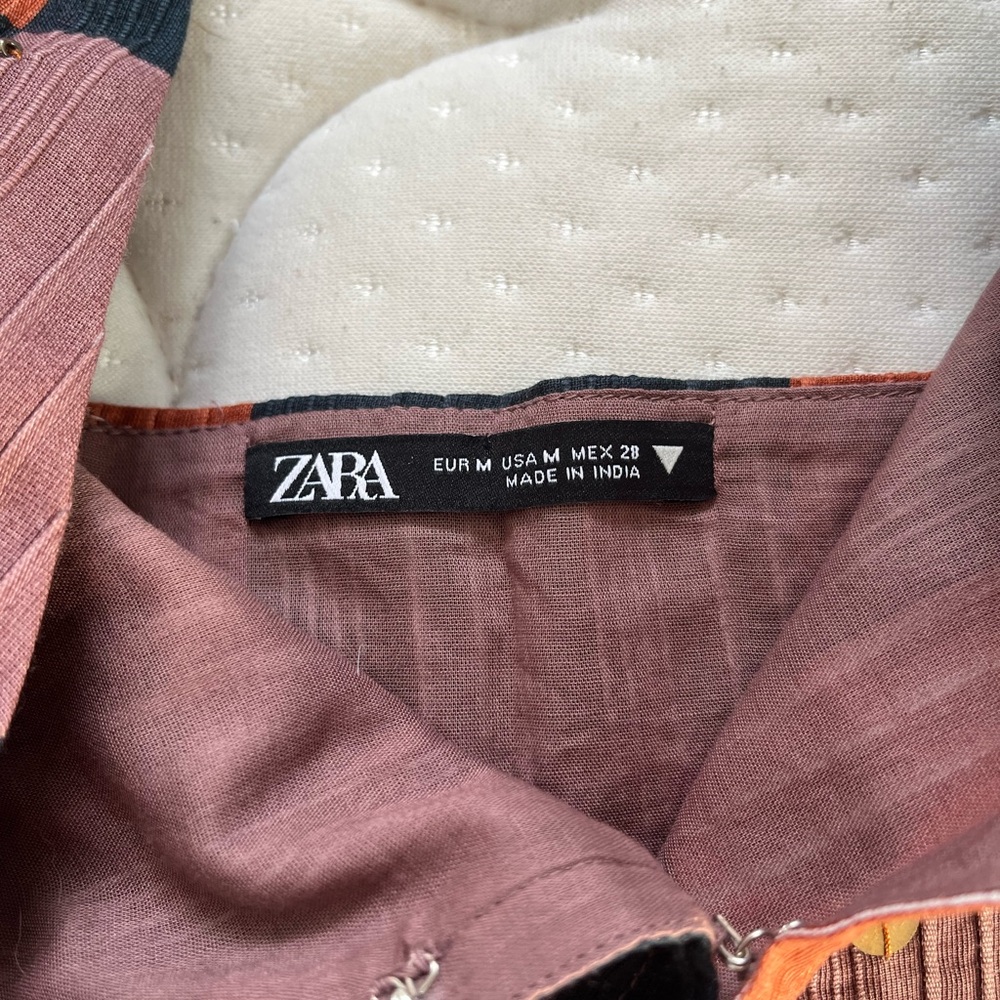 Zara Multicolor Patchwork Crop Top - Picture 4 of 5